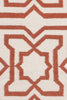 Chandra Lima LIM-25719 White/Orange Area Rug Close Up