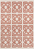 Chandra Lima LIM-25719 White/Orange Area Rug main image