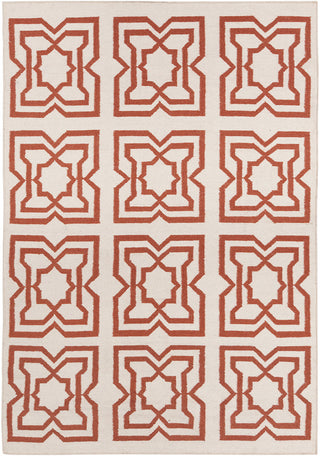 Chandra Lima LIM-25719 White/Orange Area Rug main image