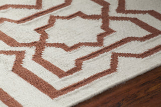 Chandra Lima LIM-25719 White/Orange Area Rug Detail