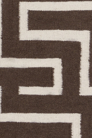 Chandra Lima LIM-25725 Brown/White Area Rug Close Up