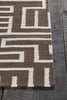 Chandra Lima LIM-25725 Brown/White Area Rug Corner Shot