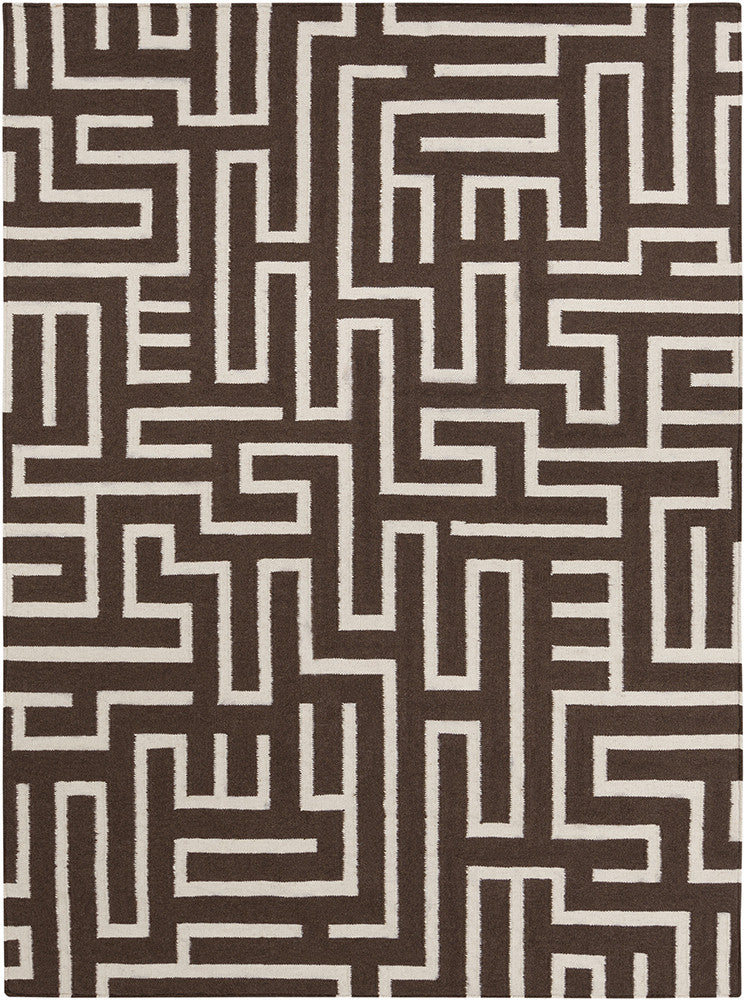 Chandra Lima LIM-25725 Brown/White Area Rug main image