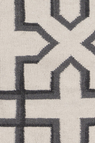 Chandra Lima LIM-25740 White/Grey/Black Area Rug Close Up