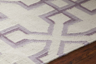 Chandra Lima LIM-25741 White/Purple/Lavender Area Rug Detail