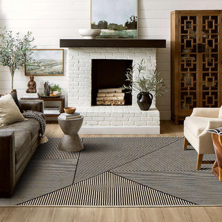 Karastan Bobby Berk (Series 3) Linea Onyx Area Rug Lifestyle Image