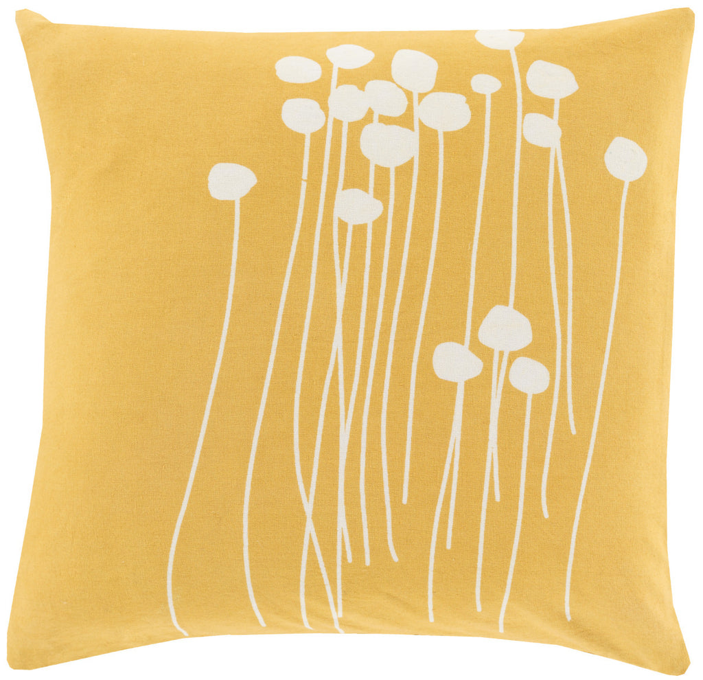 Surya Abo Blooming Buds LJA-004 Pillow by Lotta Jansdotter 18 X 18 X 4 Poly filled