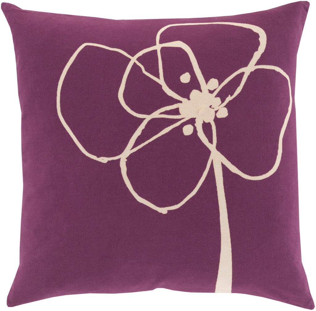 Surya Blomster Ivy Christine LJB-003 Pillow by Lotta Jansdotter 18 X 18 X 4 Poly filled