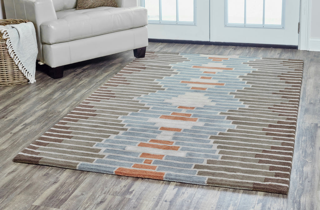 Rizzy Arden Loft-Lewis Manor LM9404 Medium Gray Area Rug  Feature