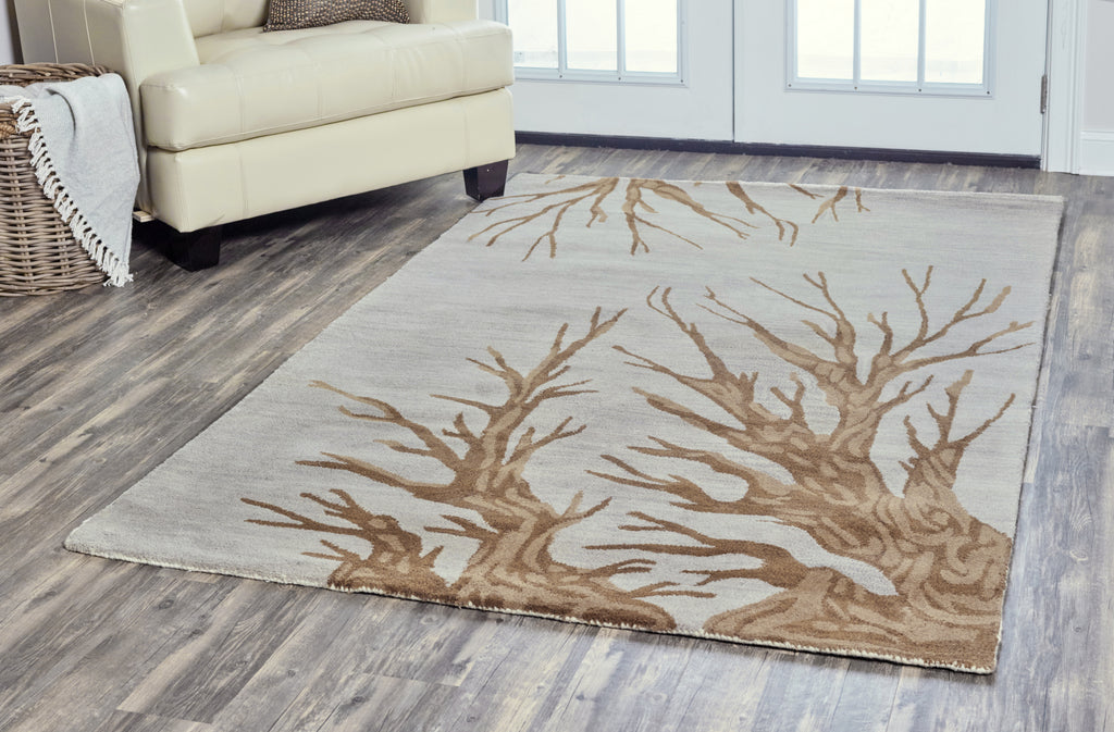 Rizzy Arden Loft-Lewis Manor LM9405 Light Gray Area Rug  Feature