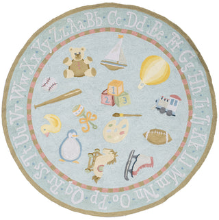 Momeni Lil Mo Classic LMI-2 Baby Blue Area Rug Close up