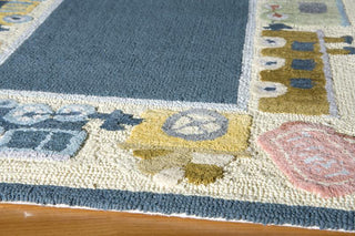 Momeni Lil Mo Classic LMI-3 Blue Area Rug Corner Shot