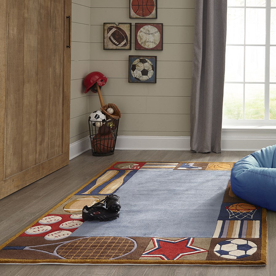 Momeni Lil Mo Whimsy LMJ-4 Denim Area Rug Detail Shot Feature