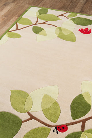 Momeni Lil Mo Whimsy LMJ-6 Ivory Area Rug Corner Shot Feature