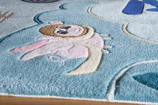 Momeni Lil Mo Whimsy LMJ10 Sky Area Rug Corner Shot