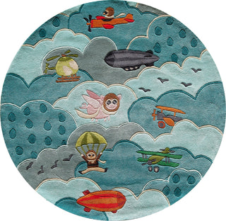 Momeni Lil Mo Whimsy LMJ10 Sky Area Rug Close Up