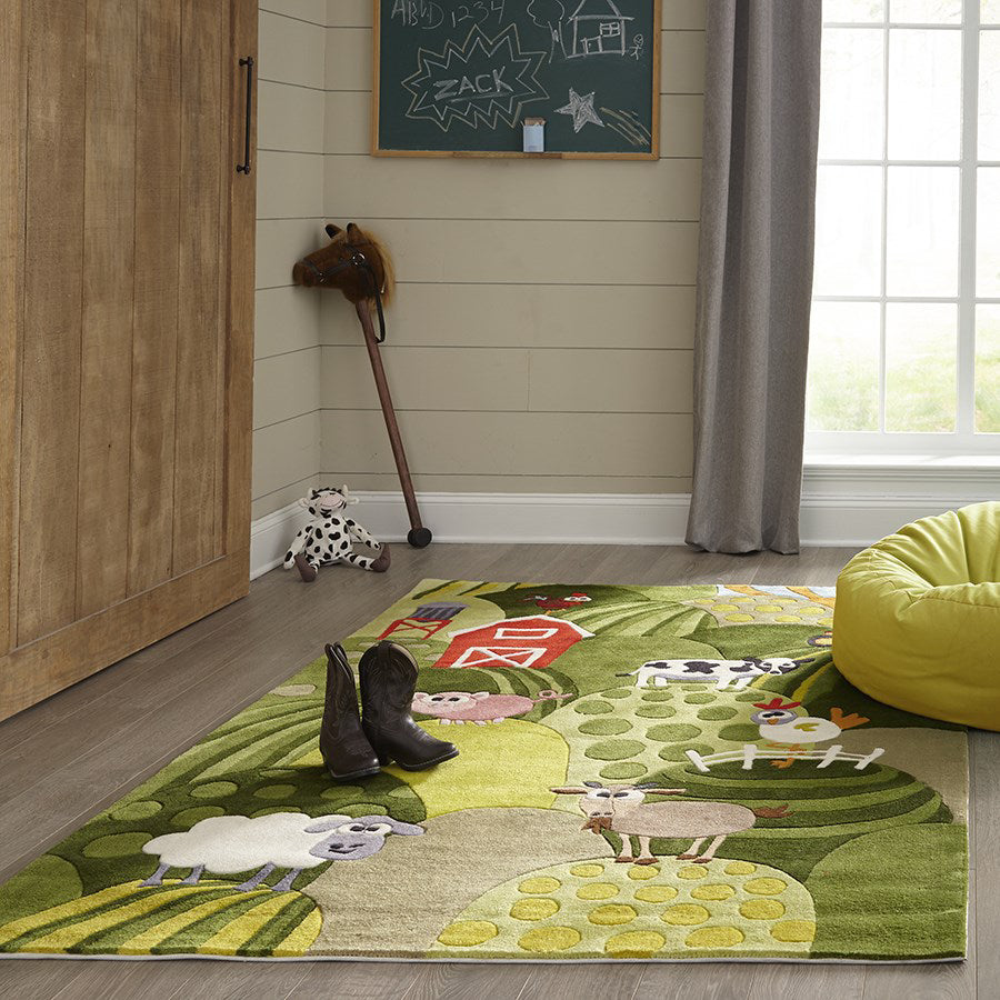 Momeni Lil Mo Whimsy LMJ11 Grass Area Rug Detail Shot Feature