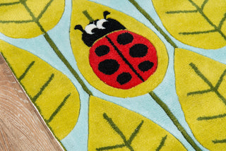 Momeni Lil Mo Whimsy LMJ13 Lady Bug Red Area Rug Close Up