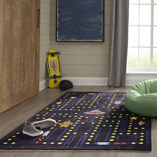 Momeni Lil Mo Whimsy LMJ14 Arcade Black Area Rug Detail Shot Feature