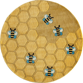 Momeni Lil Mo Whimsy LMJ15 Honeycomb Gold Area Rug Room Scene