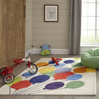 Momeni Lil Mo Whimsy LMJ16 Multi Balloons Area Rug Detail Shot Feature