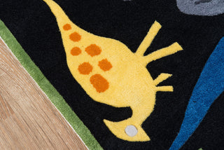 Momeni Lil Mo Whimsy LMJ18 Black Area Rug Close Up