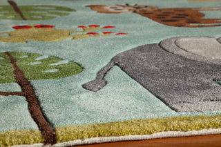 Momeni Lil Mo Whimsy LMJ19 Blue Area Rug Corner Shot