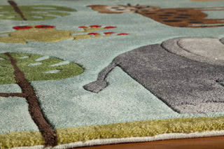 Momeni Lil Mo Whimsy LMJ19 Blue Area Rug Closeup