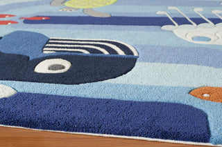 Momeni Lil Mo Whimsy LMJ21 Blue Area Rug Corner Shot