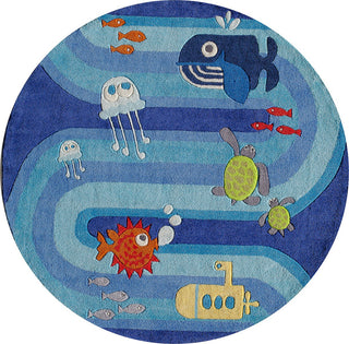 Momeni Lil Mo Whimsy LMJ21 Blue Area Rug Close Up