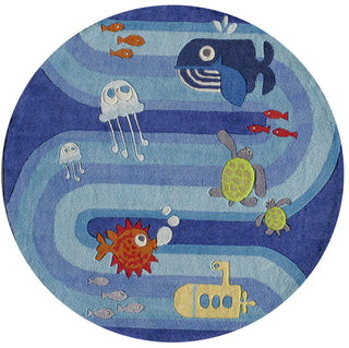 Momeni Lil Mo Whimsy LMJ21 Blue Hand Tufted Area Rug 