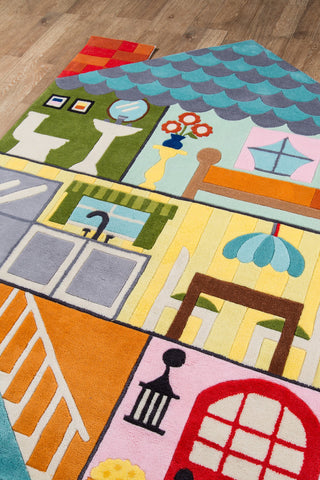 Momeni Lil Mo Whimsy LMJ23 Multi Area Rug Corner Shot Feature