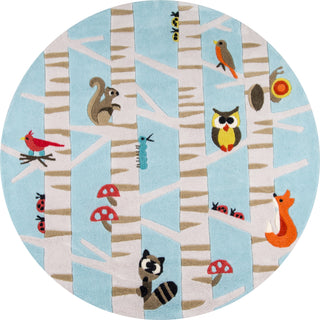 Momeni Lil Mo Whimsy LMJ29 Light Blue Area Rug Close Up