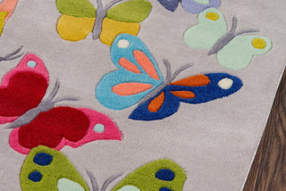 Momeni Lil Mo Whimsy LMJ32 Grey Area Rug Close up