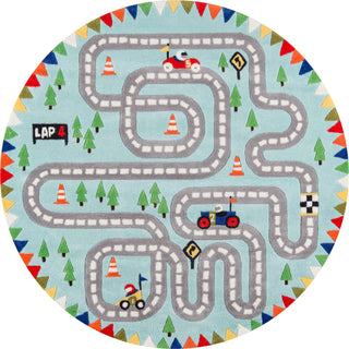 Momeni Lil Mo Whimsy LMJ34 Light Blue Area Rug Runner Image