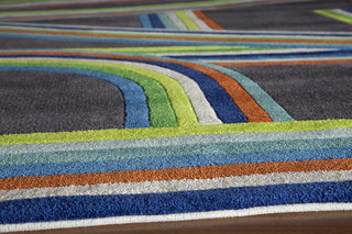 Momeni Lil Mo Hipster LMT14 Blue Area Rug Corner Shot