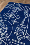 Momeni Lil Mo Hipster LMT16 Navy Area Rug Corner Shot Feature