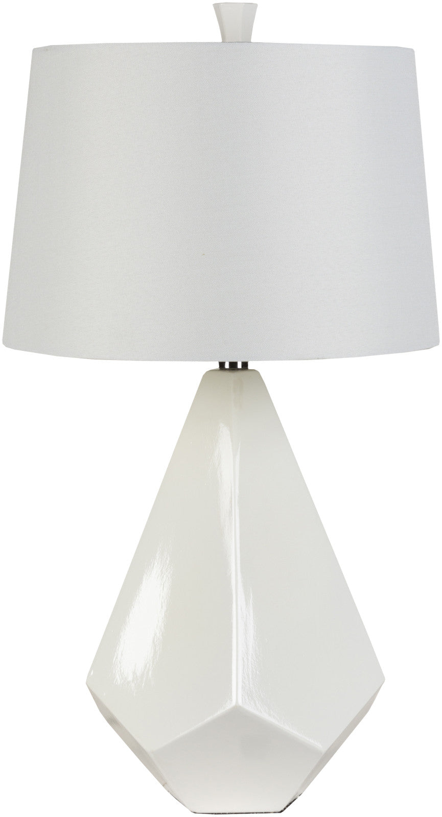 Surya Ceramic LMP-1016 White Lamp Table Lamp