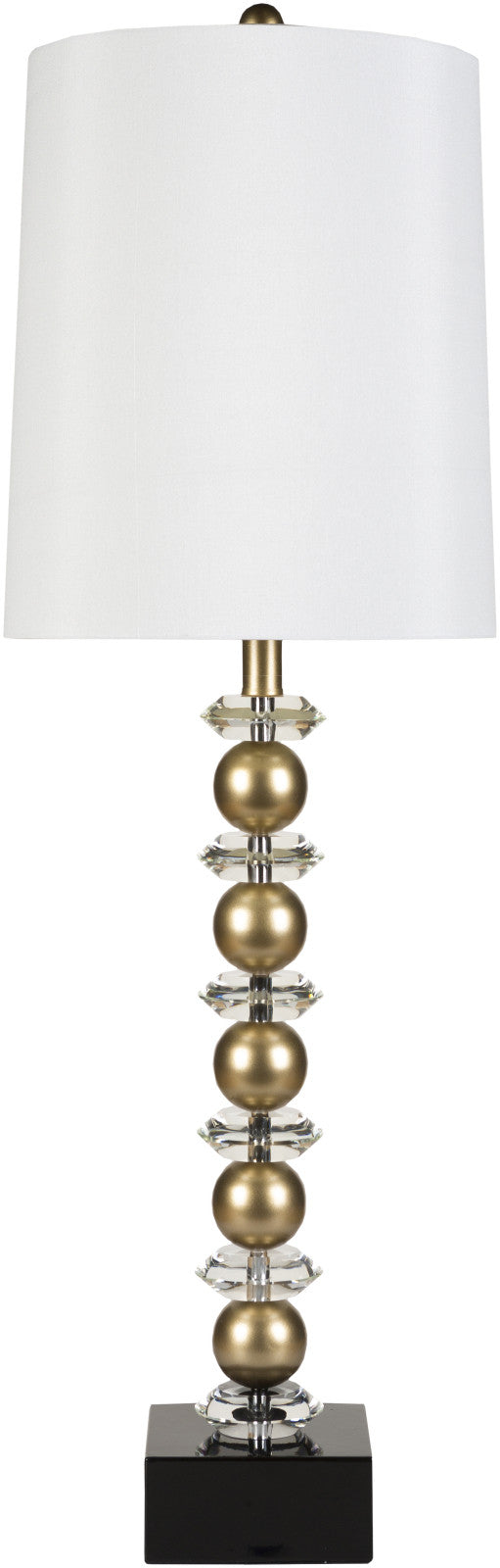 Surya Metal/crystal LMP-1020 White Lamp Table Lamp