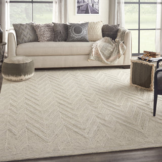 Nourison Linked LNK04 Ivory/Grey Area Rug