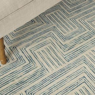 Nourison Linked LNK06 Ivory/Turquoise Area Rug