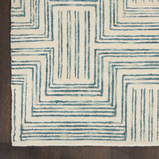 Nourison Linked LNK06 Ivory/Turquoise Area Rug