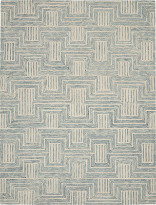 Nourison Linked LNK06 Ivory/Turquoise Area Rug