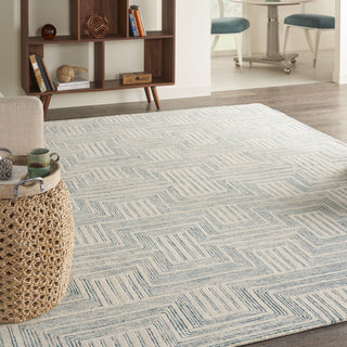 Nourison Linked LNK06 Ivory/Turquoise Area Rug