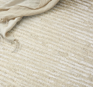 Calvin Klein Ck010 Linear LNR01 Ivory Area Rug Corner Image