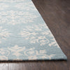Rizzy Leone LO309A Aqua Blue Area Rug Corner Shot