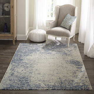 Momeni Loft LO-02 Blue Area Rug Closeup Feature