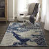 Momeni Loft LO-09 Blue Area Rug Room Scene Feature