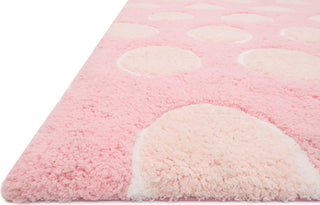 Loloi Lola Shag LL-04 Pink / Multi Area Rug Round Image Feature