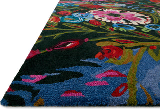 Loloi Wild Bloom WV-02 Forest/Fuchsia Area Rug by Bari J Corner Feature